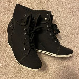 Bucolic Black Denim Tennis Shoe Boots 10